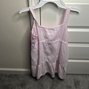 Pink and white dress